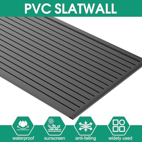 2x4FT Slat Wall Panels Garage Wall Organizer Tool Organizer Slat Board PVC Wall - Image 3