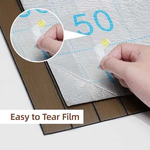 WADILE Peel and Stick Wood Slat Wall Panels 12x12in PVC 30 Pack - Image 4
