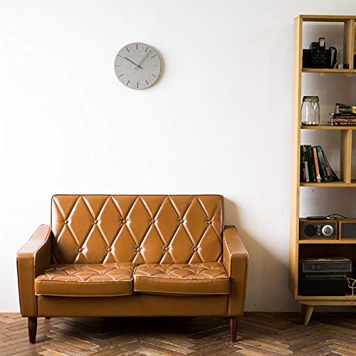 Stephanie Imports Modern Minimalist Concrete Hiding Gray Silent Wall Clock - Image 6