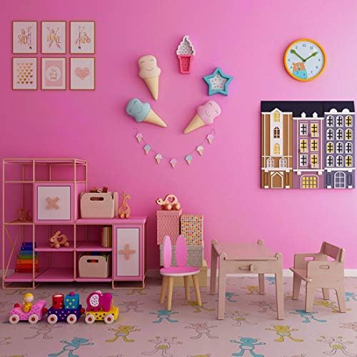 LACHEERY Pink Contact Paper 12"x160" Solid Textured Wallpaper Stick and Peel - Image 2