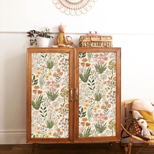 Orainege Floral Peel and Stick Wallpaper Boho Floral Contact Paper - Image 4