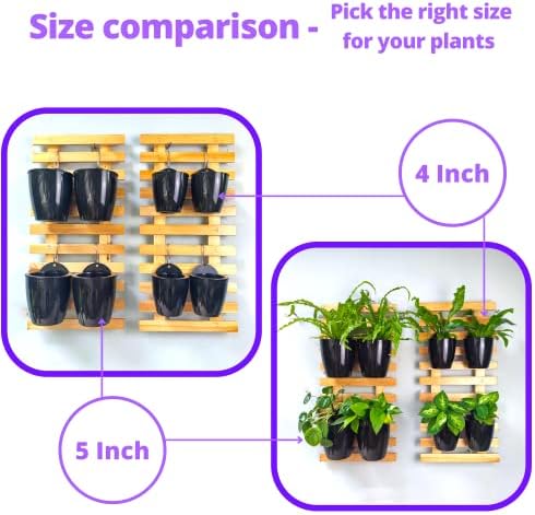 LaLaGreen Indoor Wall Planters Self Watering Hanging Pots - Image 3