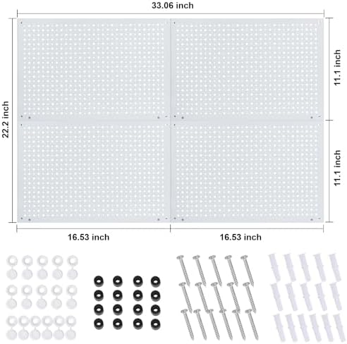 Peg Board, Heavy Duty Steel Organization Panels, Universal 1/8 and 1/4 Peg - Image 3