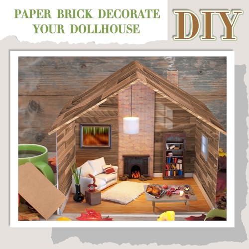 Flutesan 12 Pcs Miniature Dollhouse Wallpaper, Classic Style - Image 3