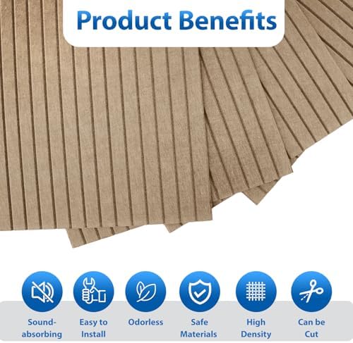 10 Pack 48x24 inch Acoustic Wall Panels-Deep Camel - Image 3