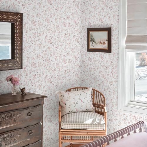 Peel and Stick Wallpaper for Nursery Pink Cherry Blossom Waterproof - Image 5