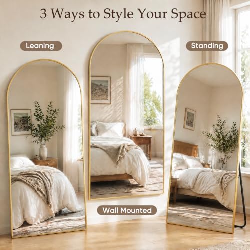 77"x38" Arched Full Length Mirror, Large Floor Mirror - Image 5