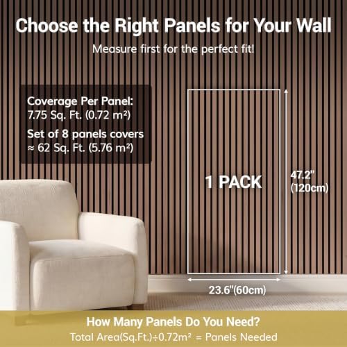 TONOR Wood Wall Panels for Interior Wall Decor-8 Pack 47.2" x 23.6" - Image 5