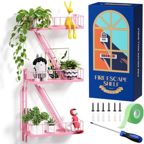 Fire Escape Shelf- New York Industrial Metal Shelf by PROTITOUS