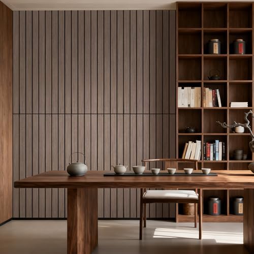6 Pack 47.2"x23.6" Acoustic Panels, Sound Absorbing Panels, Natural-Walnut - Image 3