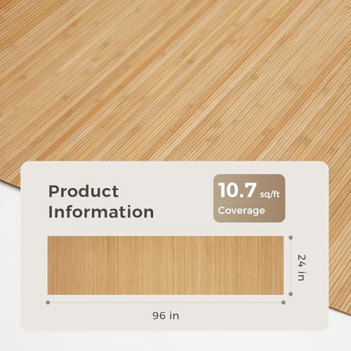 OUZUGIE 1 Pack 96x24 Inch Natural Bamboo Wall Panel - Image 2
