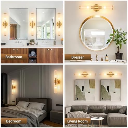 Gold Battery Operated Wall Sconces 1 Pack, Dimmable Rechargeable Sconce - Image 4