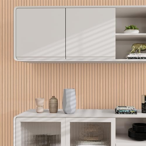 3D Faux Wood Slat Wall Panel – Peel and Stick Self Adhesive Soundproof Foam - Image 5