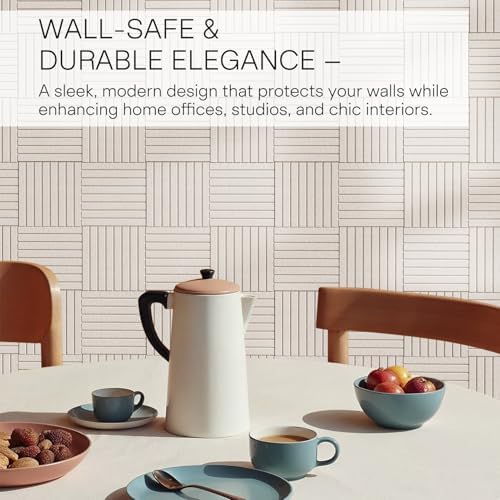 MaxGear Bulletin Board 36" x 24", Light Tan Felt Wall Tiles Room Decor - Image 3