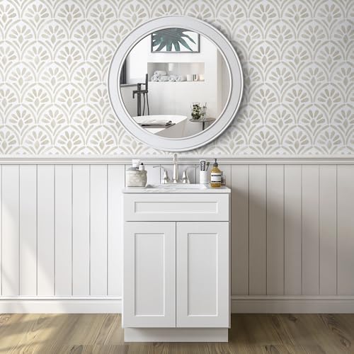 Hopepak Beige Wallpaper Peel and Stick Boho Geometric Sector Contact Paper - Image 6