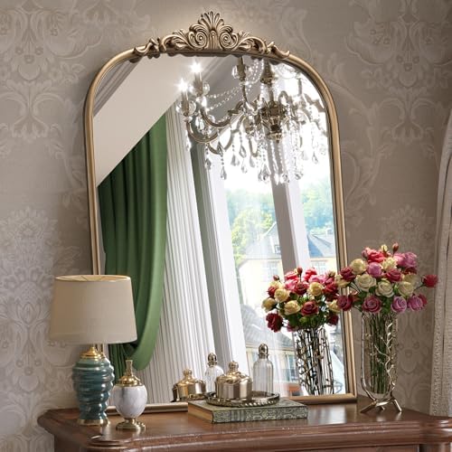 24" x 36" Antique Gold Arched Mirror by Mestikits
