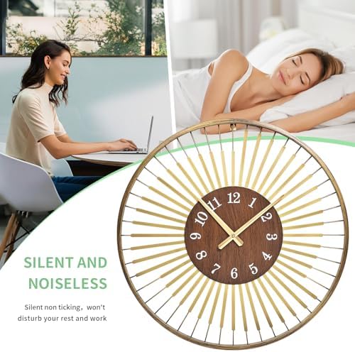 24 Inch Mid-Century Modern Wall Clock - Image 4