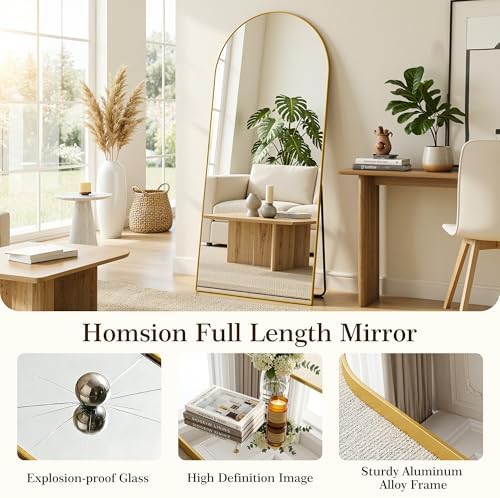 71"x32" Arched Full Length Mirror, Full Body Floor Mirror - Image 5