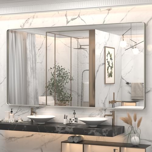 66x36 Inch Silver Bathroom Mirrors by CHARMOR