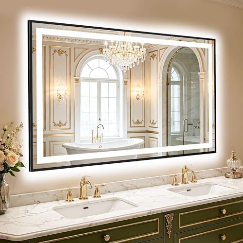 LED Bathroom Mirror with Light, 30x40 Vanity Mirror by TRAHOME