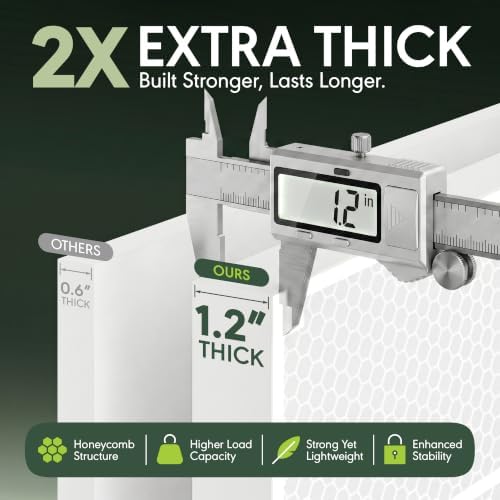 Furinno Cubicle 5-Cube Thick Frame Book Shelf, Plain White - Image 4