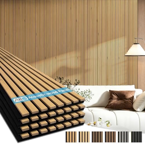 Art3d 94.5 x 12.8 Inch Soundproof Wood Textured Wall Panels by Art3d