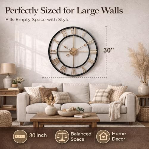 Pytha Sight 30 Inch Large Metal Wall Clock - Image 3