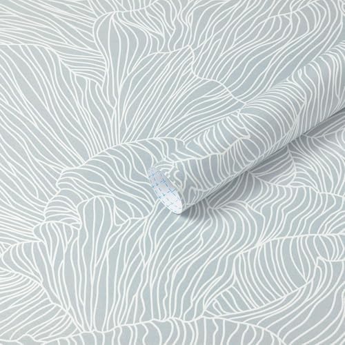 Heroad Blue Peel and Stick Wallpaper Boho Contact Paper 17.3" x65.6ft Neutral by HeroadBrand