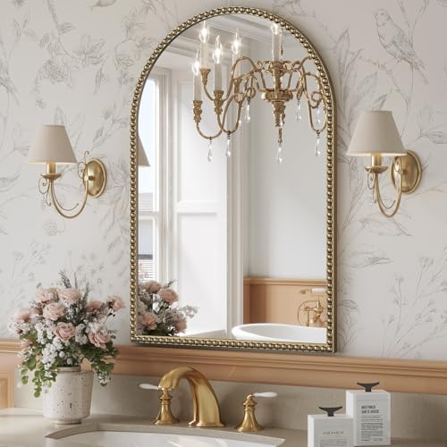 Arched Beaded Mirror by Brauthon