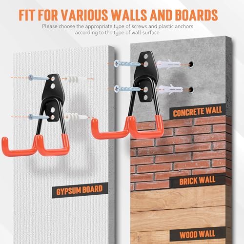 TONDA Garage Hooks, 20 Pack Wall Storage Hooks - Image 4