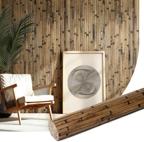 AMZDEPOT Natural Bamboo Wall Panel, 48 x 96 Inch, Dark Burned by AMZDEPOT