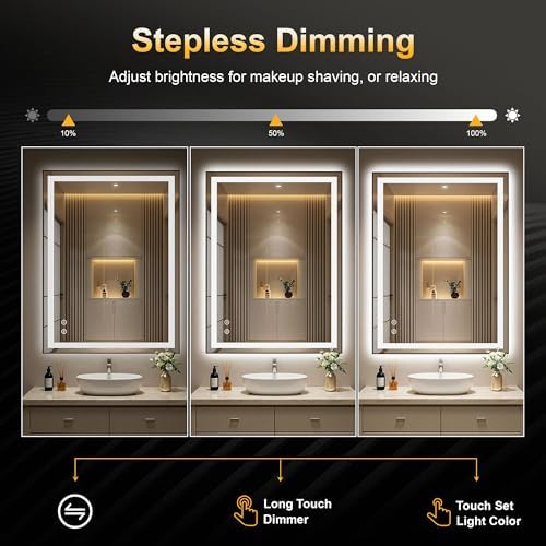 LED Bathroom Mirror with Light, 30x40 Vanity Mirror - Image 4