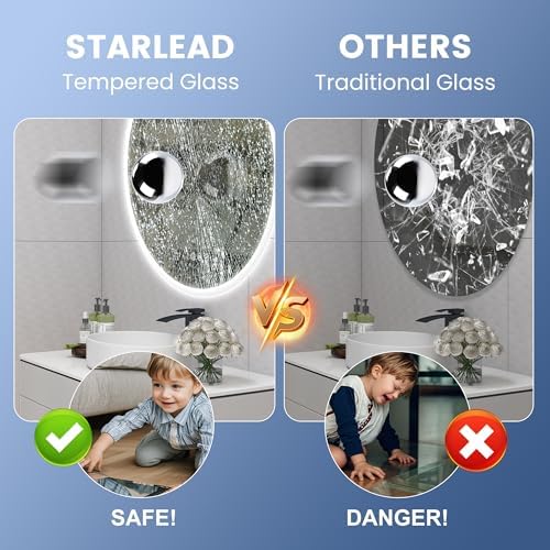STARLEAD 36" Round LED Bathroom Mirror - Image 2