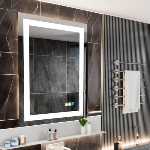 FLJ 24X32 inch Rectangular LED Bathroom Mirror - Image 3