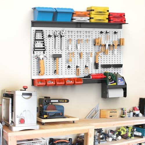 TORACK Pegboard Wall Organizer Kit 48x24 in, Garage Metal Tool Pegboard - Image 2