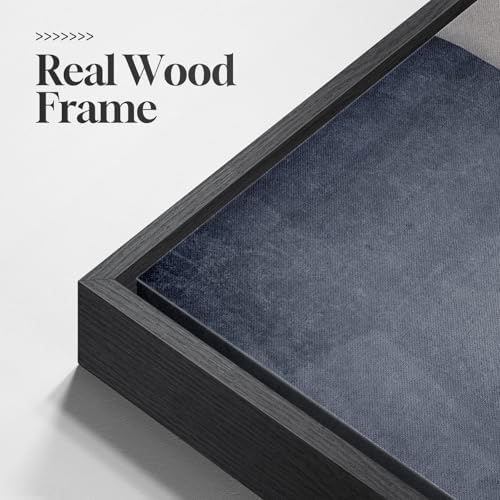 Large Framed Blue Gray Modern Abstract Wall Art, 1 Piece 24x36 In - Image 6