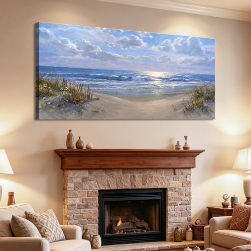 sea Beach Canvas Wall Art Ocean Nature large Framed decor HD High-definition - Image 6