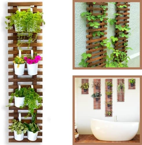 ShopLaLa Wall Planter for Climbing Plants Outdoor Wood Plant Holder by ShopLaLa