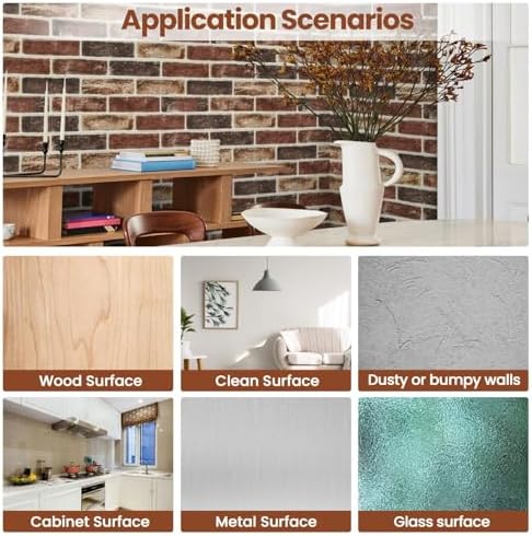 3D Red Brick Wall Panels Peel and Stick - Image 6