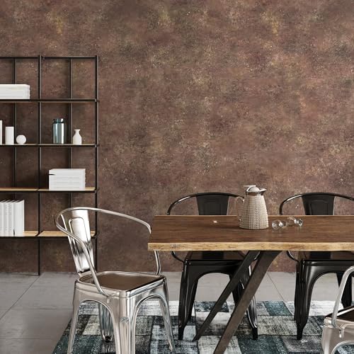32x78inch Wide Concrete Wallpaper Peel and Stick Retro Brick Red Granite - Image 2