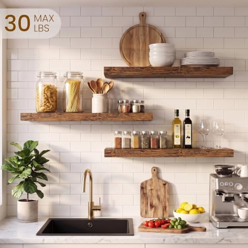 24 Inch Floating Shelves, 6.7" Deep Wall Shelves, Rustic Wall Shelf - Image 2