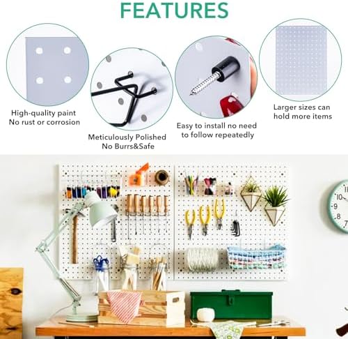2 Pcs Metal Pegboard Wall Panels - Image 2