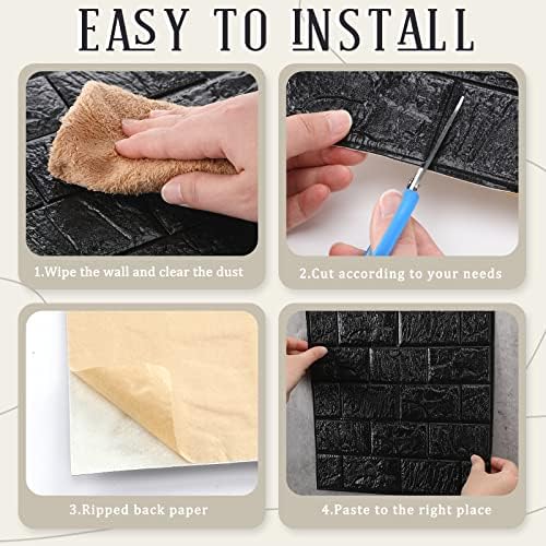 Colarr 60 Pcs 58 Sq ft 3D Wall Panels Peel and Stick - Image 5