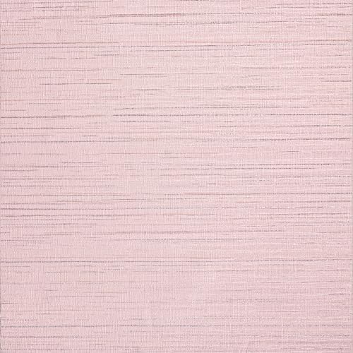 VEELIKE Pale Pink Grasscloth Peel and Stick Wallpaper Textured Pink Wallpaper by VEELIKE