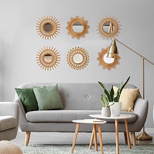 Namalu 6 Pcs Sunburst Round Mirror - Image 5