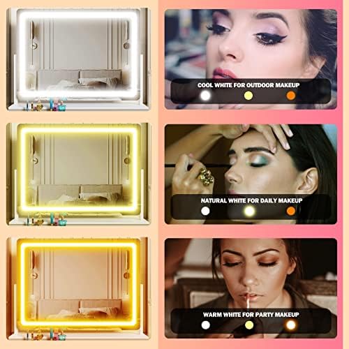 Gvnkvn Lighted Makeup Mirror, 17.3"x13" Hollywood Vanity Mirror - Image 4