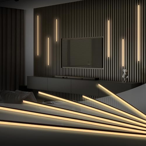 HAMRVL Black LED Recessed Lighting Wall Panel Lights, 3000k Self-Adhesive LED by HAMRVL