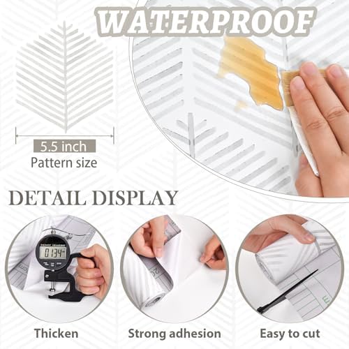 MelunMer Modern Peel and Stick Wallpaper Boho Contact Paper 17.3''×787'' - Image 4