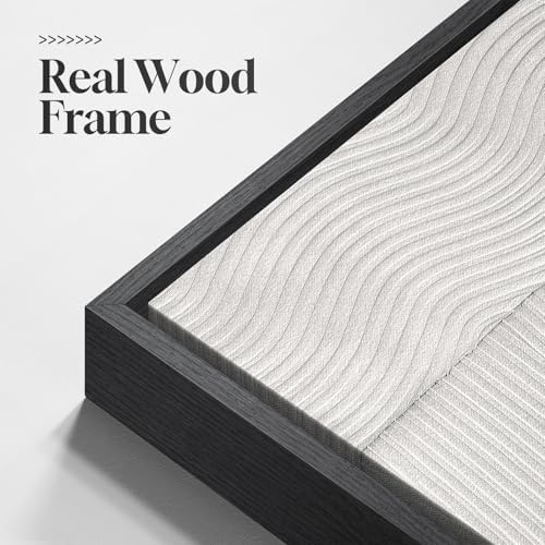 Framed Black and White Abstract Wall Art - Image 5