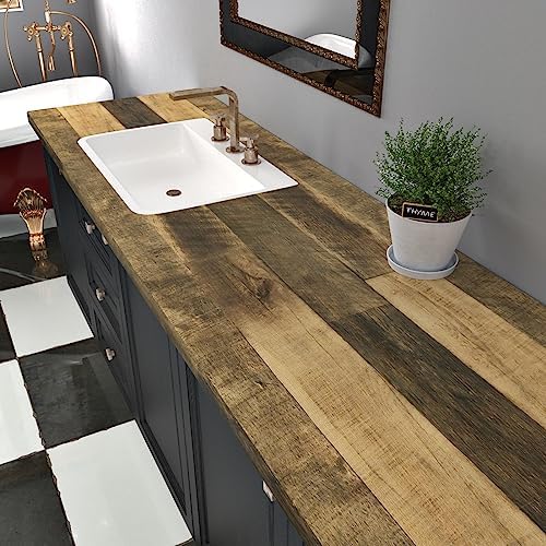 WESTICK Vintage Brown Faux Wood Wallpaper - Image 3